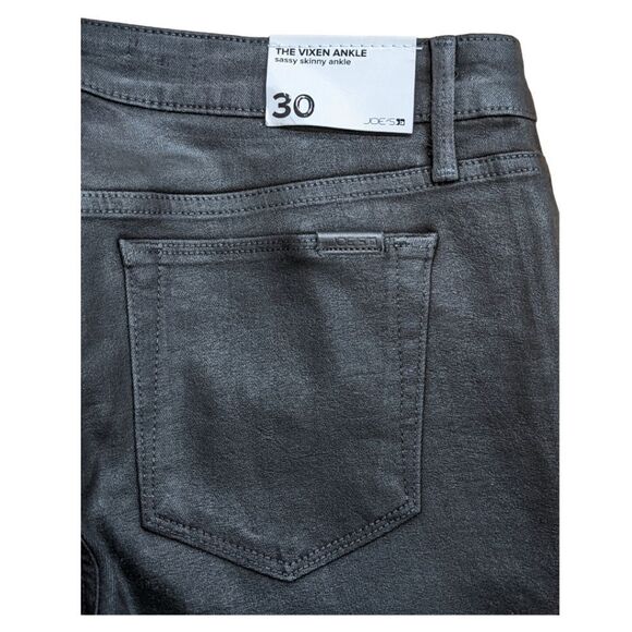 NWT Joe's The Vixen Ankle Sassy Skinny Darley Coated Black Women's Jeans Size 30 - Picture 3 of 5